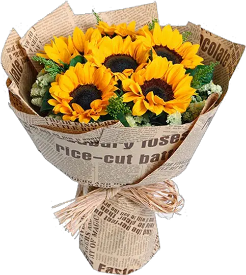  Sunflower Bouquet 01 Bouquet Of Flowers Sunflower Png Bouquet Png