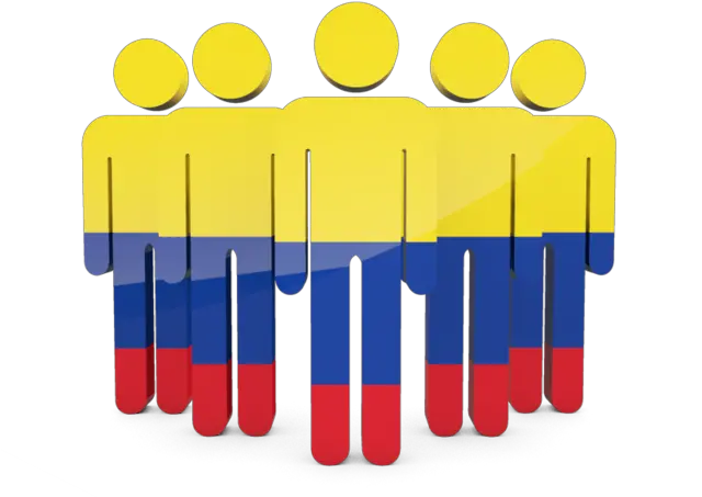  People Icon Illustration Of Flag Colombia Png