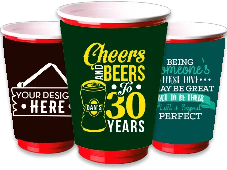  16 Ounce Red Solo Cup Sleeves 100 Custom Coffee Cup Png Solo Cup Png