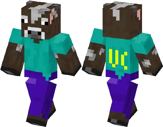  Cow Steve Minecraft Skin Hub Freddy Fnaf Skin Minecraft Png Steve Png