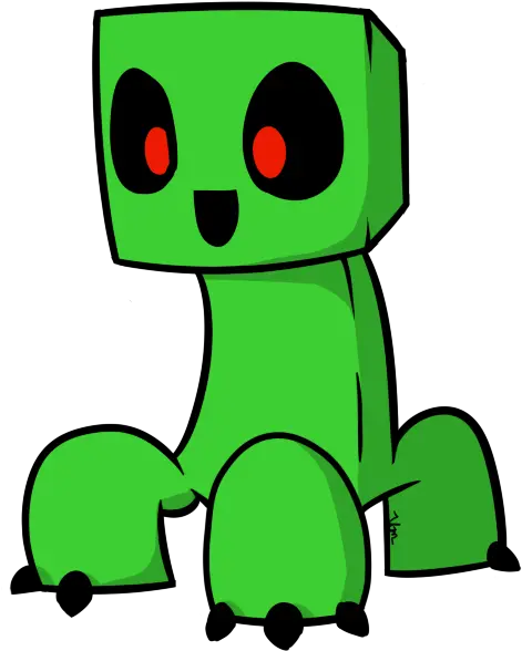  Download Creeper Chibi Minecraft Creeper Full Size Png Cool Minecraft Creeper Drawing Creeper Png