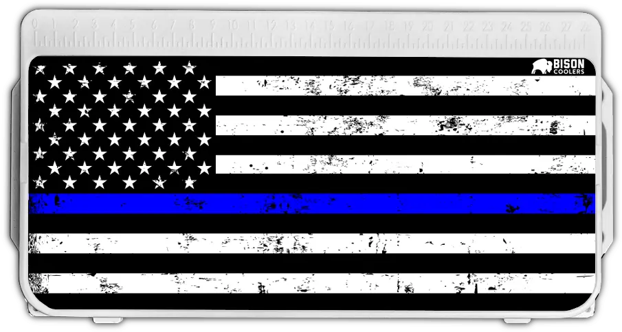  Thin Blue Line Bison Coolers Lid Graphic Don T Tread On Me Blue Line Flag Png Thin Blue Line Png