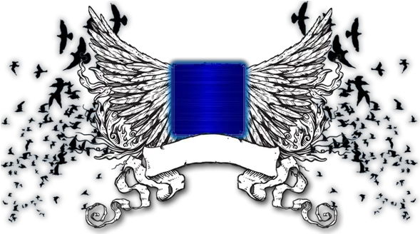  Wings Birds Shield Shield Blue Wings Transparent Png Shield With Wings Png