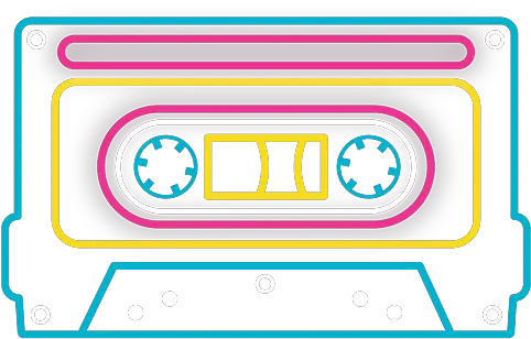  Retro 80s 90s Neon Cassette Tape Ghettobaster Carry All Magnetic Tape Data Storage Png 90s Icon Bob