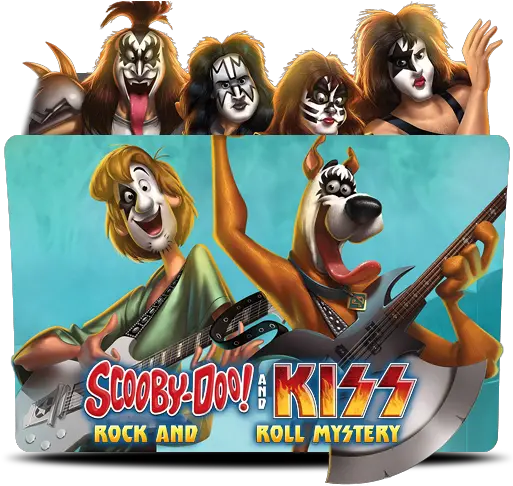  Scooby Doo And Kiss Rock And Roll Mystery Dvd Scooby Doo And Kiss Rock And Roll Mystery Png Guitar Folder Icon