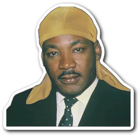  Durag Mlk Sticker Martin Luther King With Durag Png Martin Luther King Png