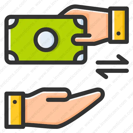  Download Money Transfer Vector Icon Inventicons Horizontal Png Cash In Hand Icon