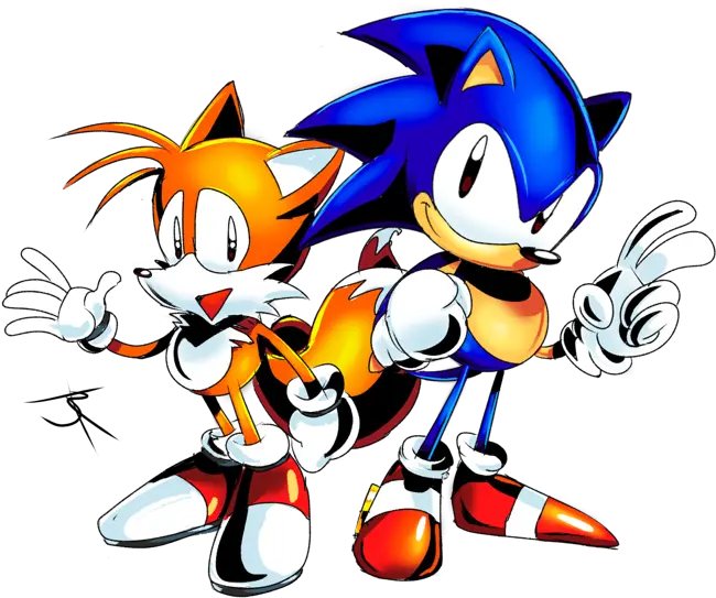  Sonic U0026 Tails By Onelooneyguy Sonic The Hedgehog Png Tails The Fox Icon