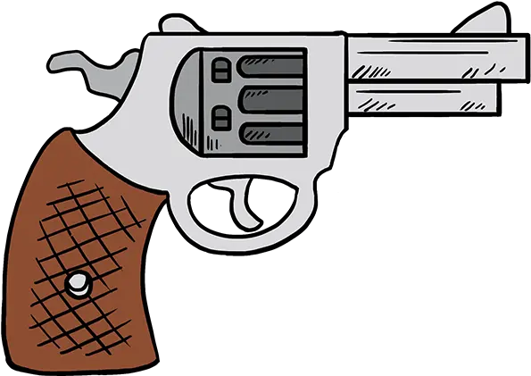  Cartoon Handgun Transparent Png Simple Drawing Of A Gun Cartoon Gun Png