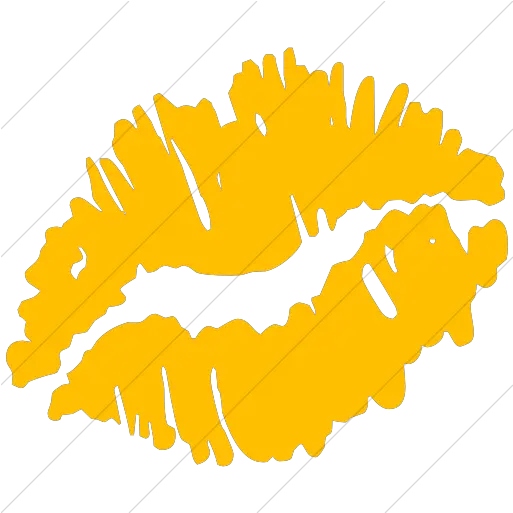  Simple Yellow Classica Kiss Mark Icon Transparent Kiss Mark Black Png Kiss Mark Transparent