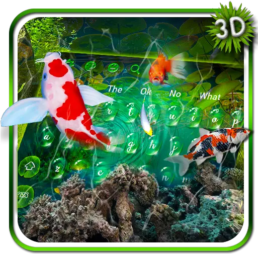  3d Lively Koi Fish Keyboard Theme Apk 10001008 Download Artificial Aquarium Plant Png Koi Fish Icon