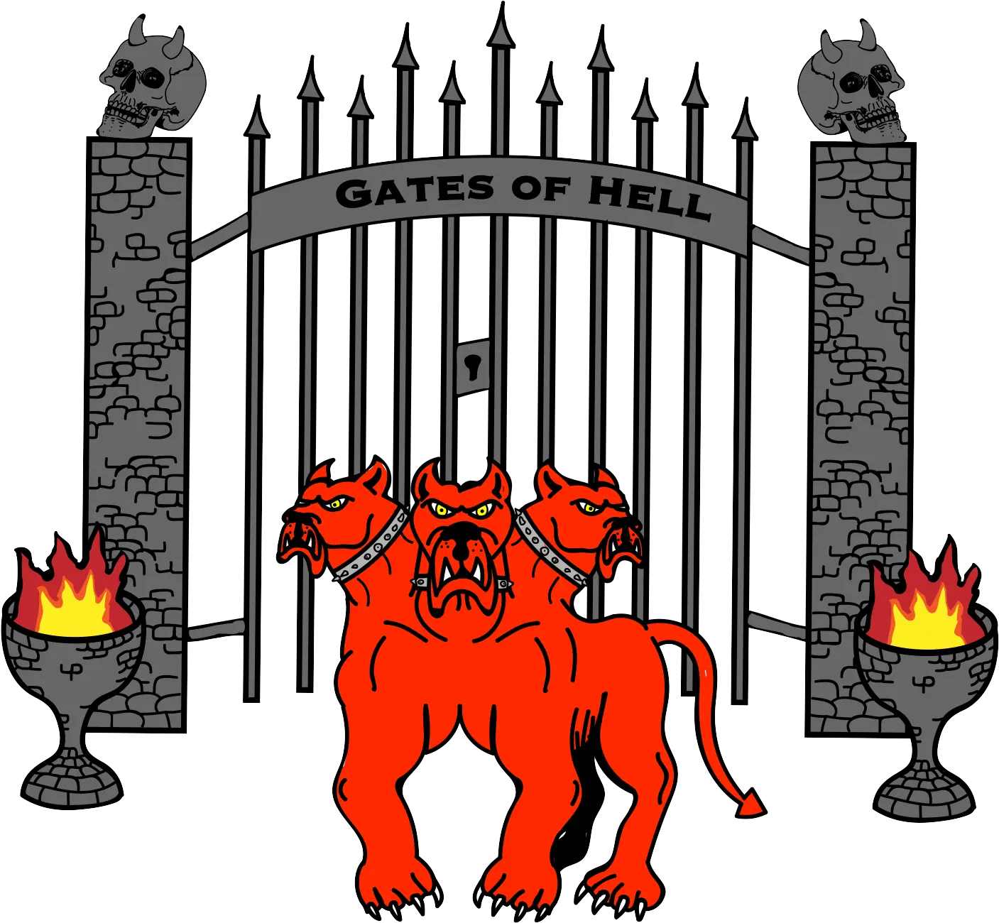  Hell Cliparts Download Free Clip Art Cerberus Gates Of Hell Png Hell Png