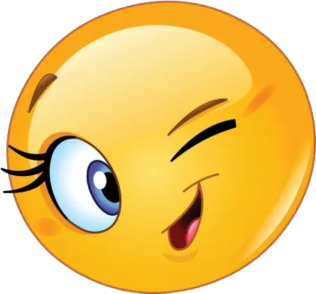  Wink Emoji Woman Png Smiley Pics For Whatsapp Wink Png