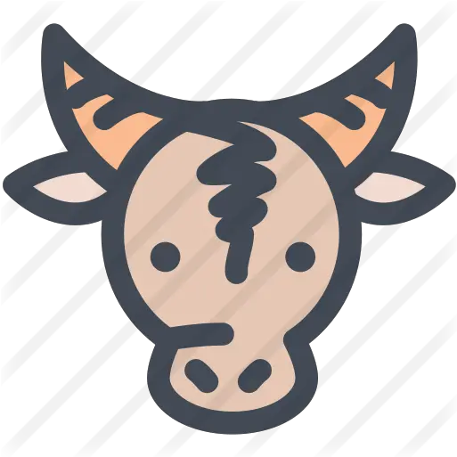  Cow Head Free Animals Icons Cartoon Png Cow Head Png