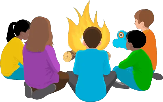  Campfire Story Play Wonder League 428708 Png Images Clipart Kids Sitting Around Campfire Camp Fire Png