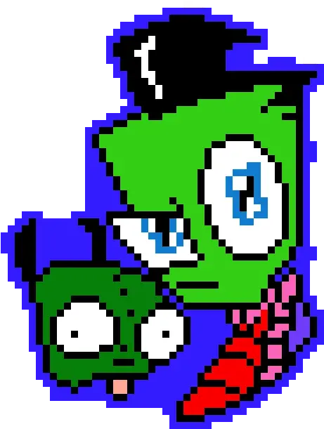  Zim And Gir Pixel Art Maker Zim Pixel Art Png Gir Png