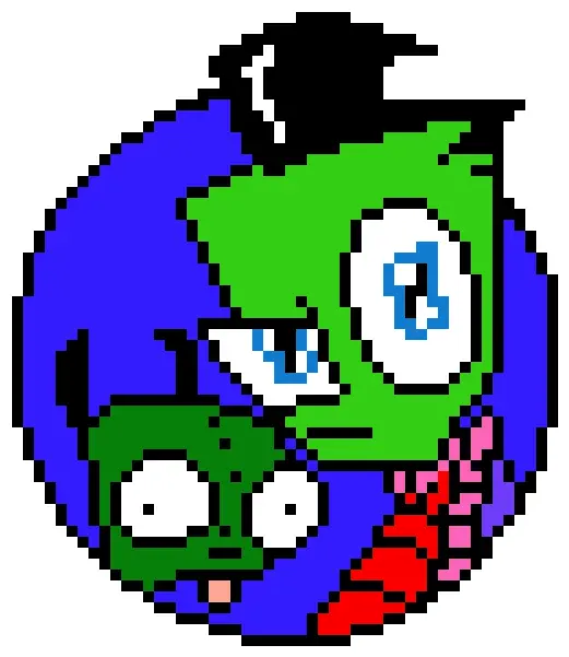  Zim And Gir Pixel Art Maker Zim Pixel Art Png Gir Png