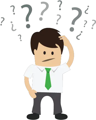  Question Marks Over Head Confused Man Clipart Png Confused Png