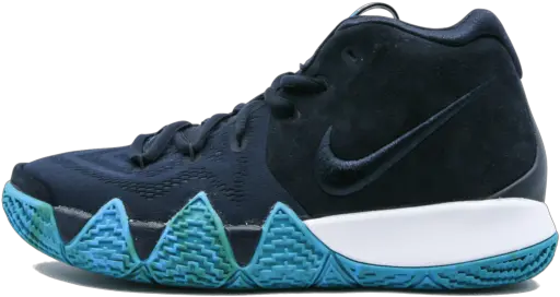  Aa2897 401 Grade School Nike Kyrie 4 Dark Obsidian Youth New Round Toe Png Kyrie Irving Png