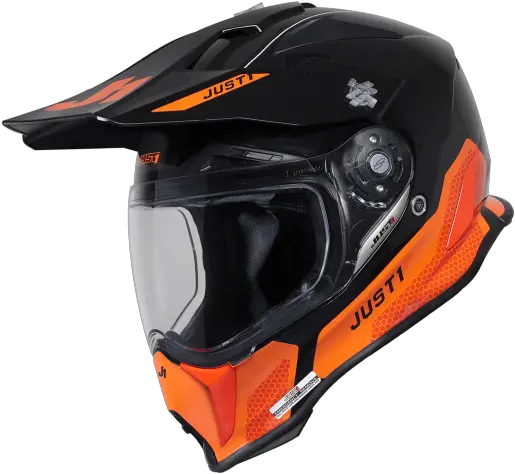  Helmets Casco Moto Adventure Arancione Png Icon Helmet Parts