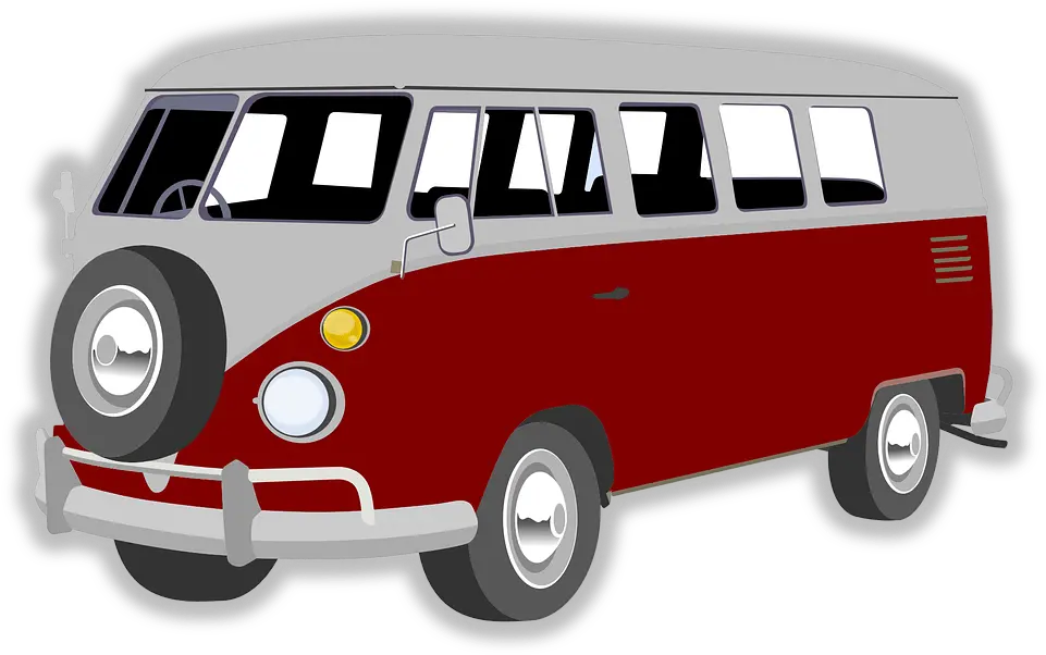  Red Vw Rv Transparent Png Stickpng Red Volkswagen Bus Clipart Rv Png