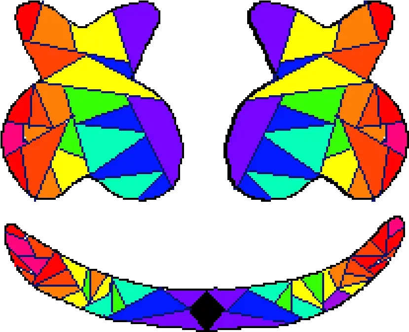  Pixilart Marshmello 4 Rainbow By Blackfox Marshmello Roblox T Shirt Png Marshmello Png