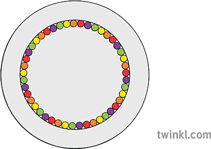  Plate Of Skittles Illustration Twinkl Dot Png Skittles Icon