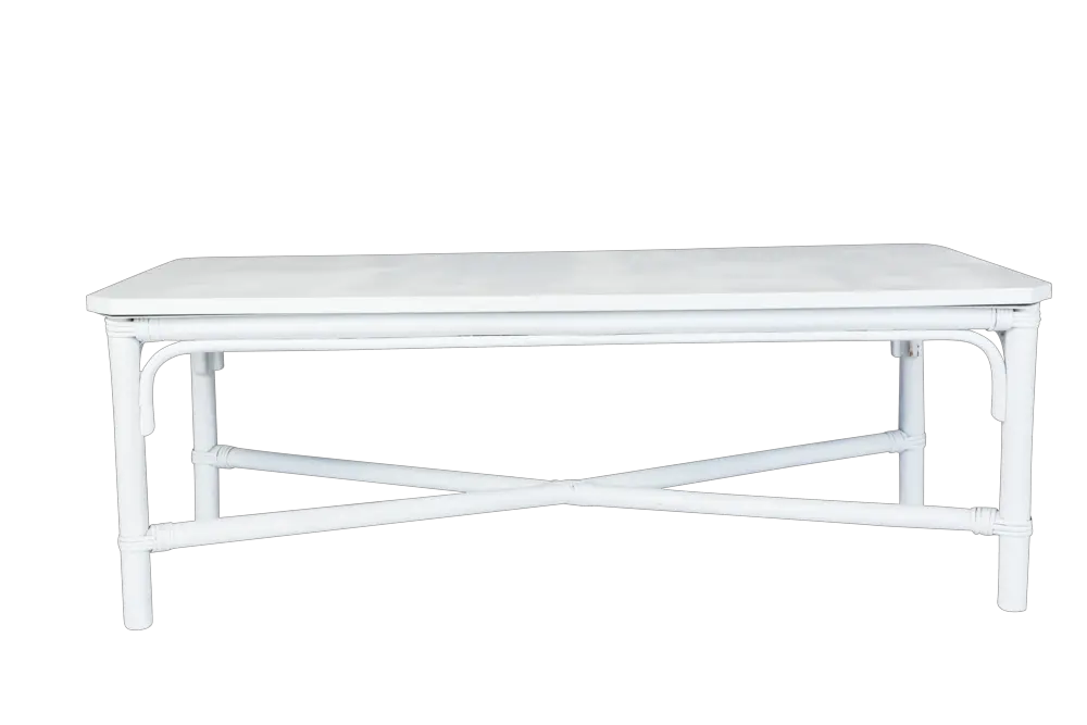  White Rattan Coffee Table U2014 Roam Rentals Design Transparent White Coffee Table Png Table Transparent Background