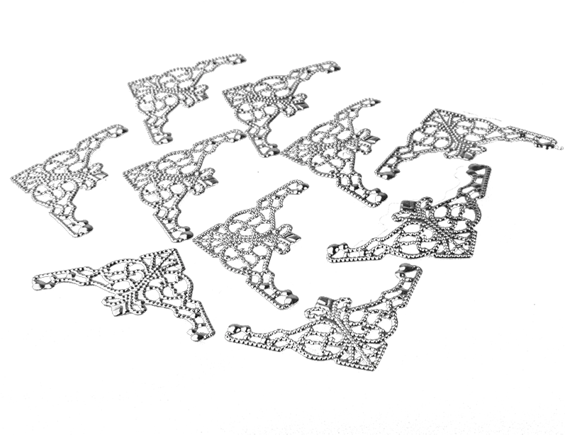  10 Filigree Silver Corners Gold Full Size Png Download Gold Filigree Png