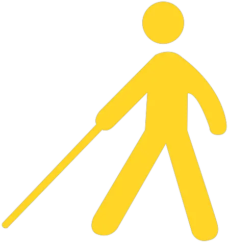  Blind Person Stick Cane Silhouette Blind People With Stick Png Cane Png