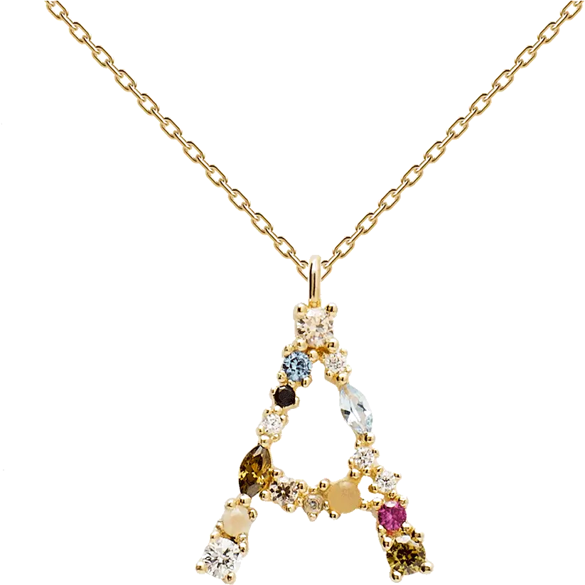  Letters Gold Necklaces Pd Paola Letter Necklace Silver Png Collar Png