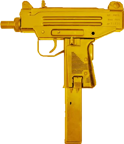  Transparent Guns Uzi Png Gold Uzi Gun Png Uzi Png