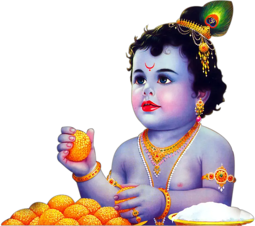  Lord Krishna Images Baby Sri Png Download Lord Krishna With Parrot Eating Png