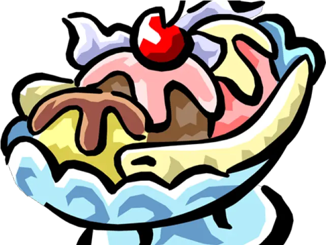  Blink Banana Split Ice Cream Png Banana Split Png