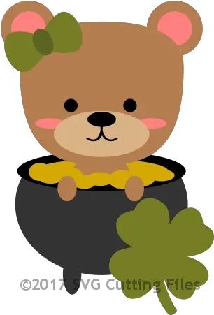  Chibi Bear In Pot Of Gold Cartoon Png Pot Of Gold Png