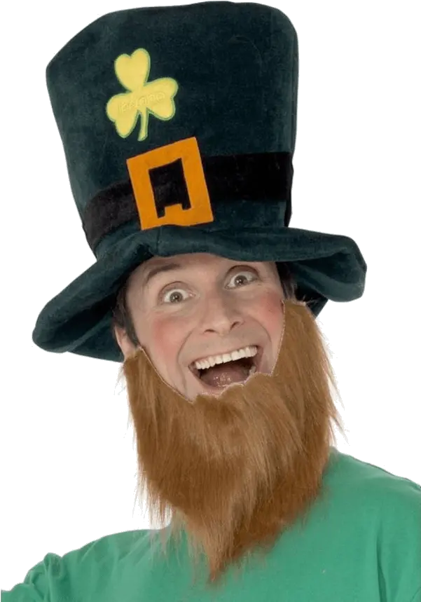  Adult Leprechaun Hat And Beard Irish Ginger Gypsy Png Leprechaun Hat Png