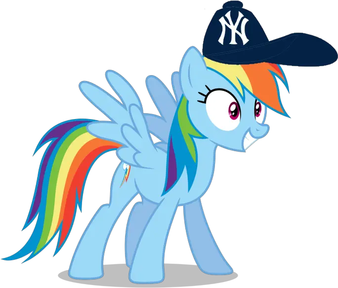  Yankees Hat Png Rainbow Dash Images Rainbow Dash Wearing A Rainbow Dash Exe Yankees Png