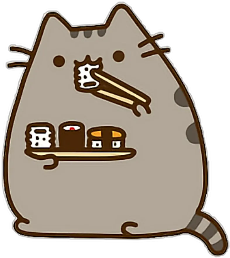  Clipart Kawii Cute Pusheen Png Sushi Transparent