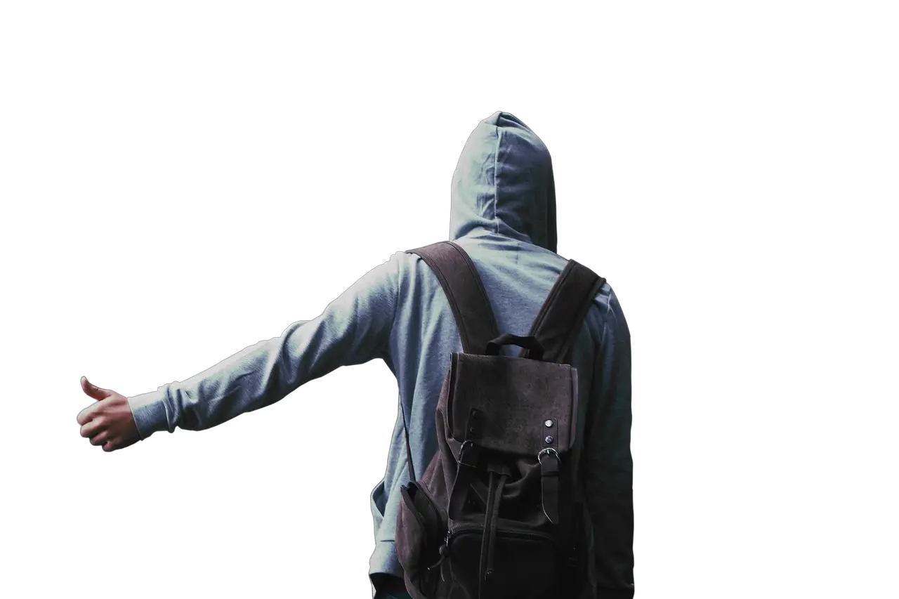  Isolated Transparent White Free Photo On Pixabay Man With Hoodie Png Backpack Transparent Background