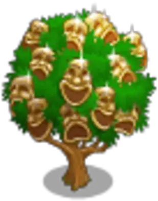  Drama Mask Tree Farmville Wiki Fandom Illustration Png Drama Masks Png