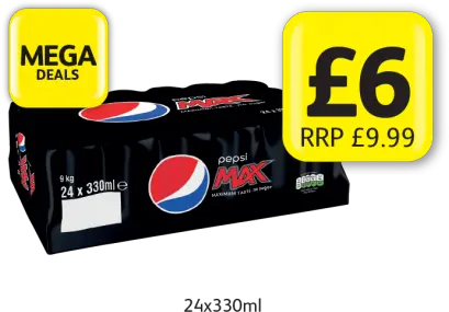  Mega Deals Pepsi Max Rrp 999 Now Only 6 At Londis Megacall Png Pepsi Transparent