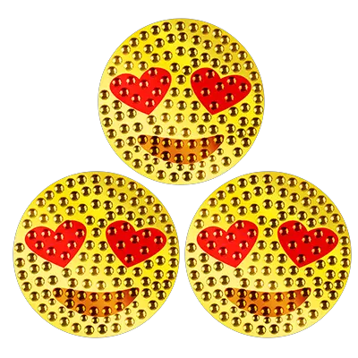  Download Heart Eye Emoji Rhinestone Sticker Sticker Bling Rhinestone Png Bling Png