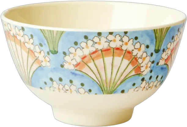  Flower Fan Print Small Melamine Bowl By Rice Dk Bowl Png Rice Transparent Background