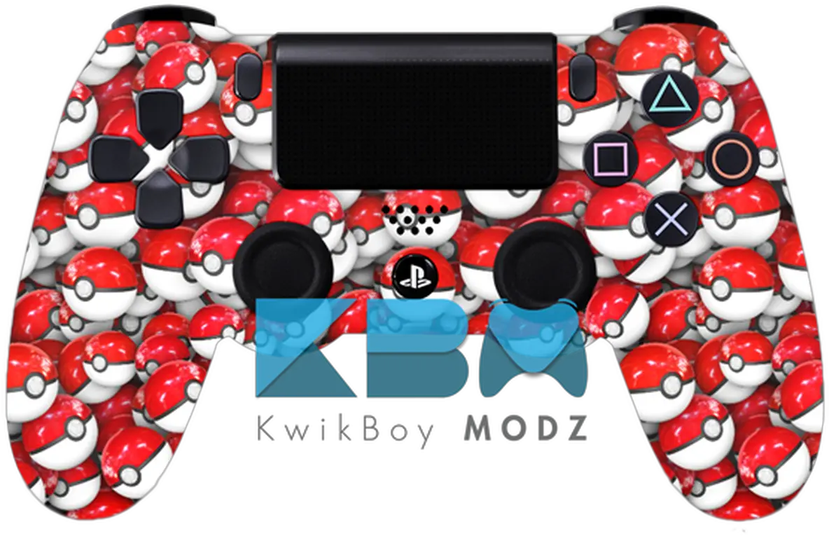  Custom Pokéball Ps4 Controller Pokemon Ps4 Controller Png Pokeball Transparent