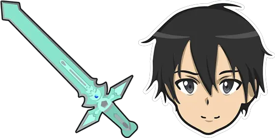  Sword Art Online Kirito Dark Repulser Cursor U2013 Custom Cartoon Png Kirito Png