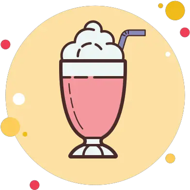  Milkshake Icon In Circle Bubbles Style Png Milk Shake