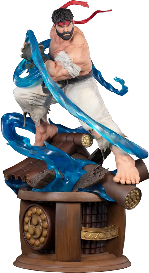  Street Fighter Battle Ryu Statue By Pop Culture Shock Fictional Character Png Ryu Hadouken Png