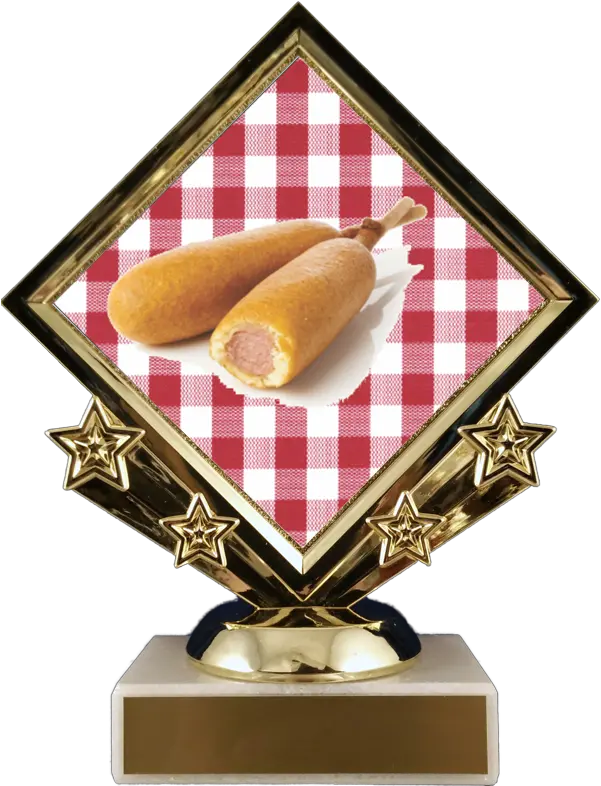  Diamond Star Corn Dogs Trophy Taco Awards Png Corn Dog Png