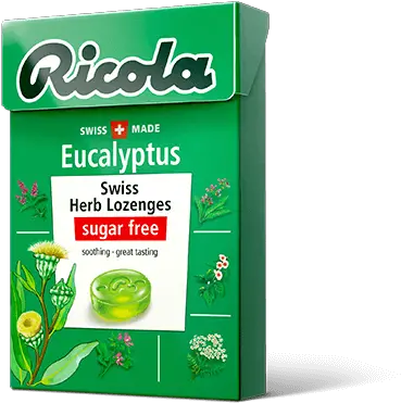  Ricola Your Everyday Throat Companion Ricola Eucalyptus Cough Drops Png Eucalyptus Png