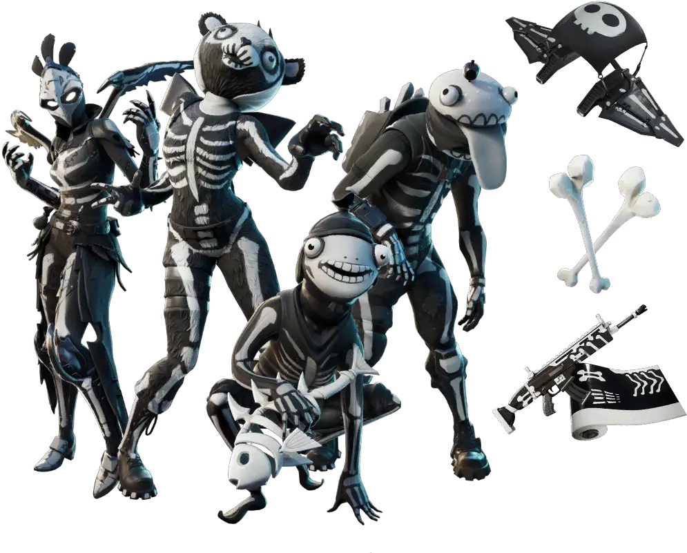  Fortnite Skull Squad Pack Item Bundle Png Pictures Images Fortnite Bone Ravage Skin Calavera Icon